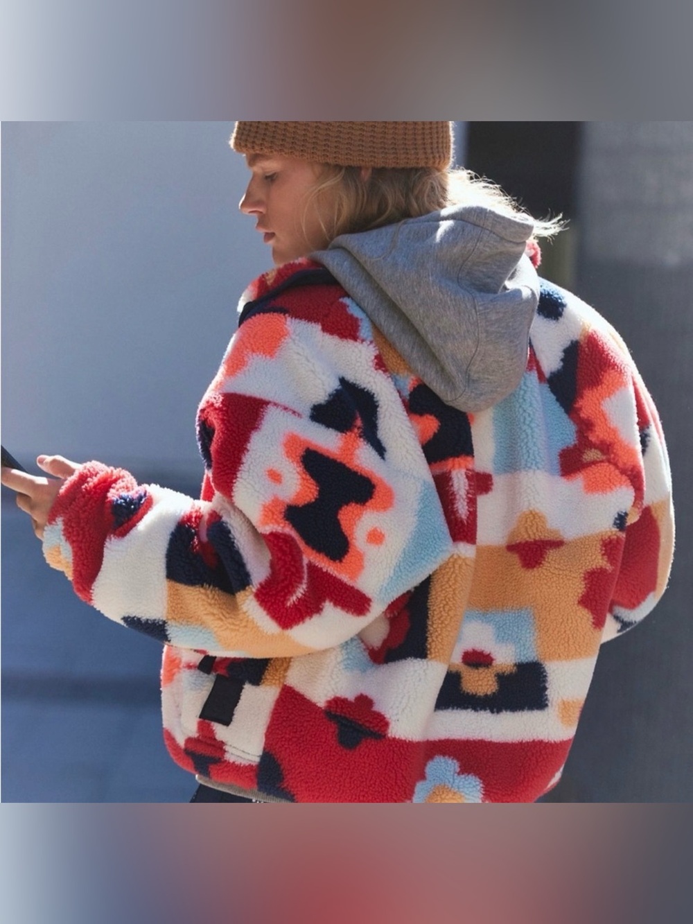 Free People Hit The Slopes Printed Fleece Jacket- Size X-Small- NWT